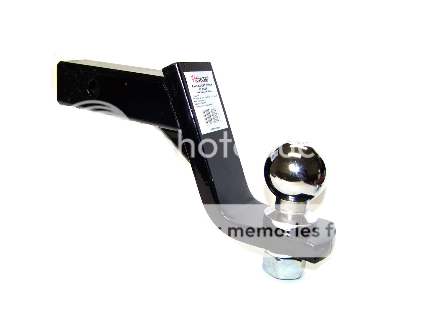 4" Drop Hitch Receiver Trailer Ball Mount for 2" Receiver With 17/8